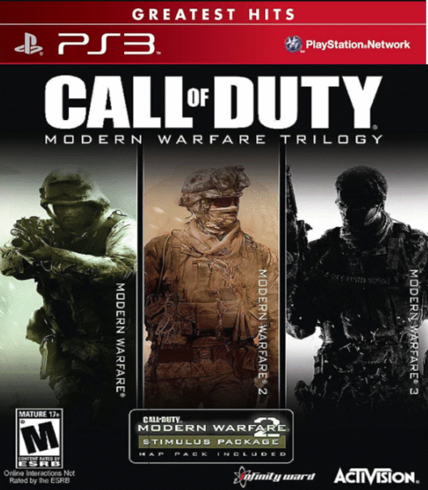 Call of Duty Modern Trilogy (Modern Warfare 1, 2 e 3) – Mídia Digital – PS3