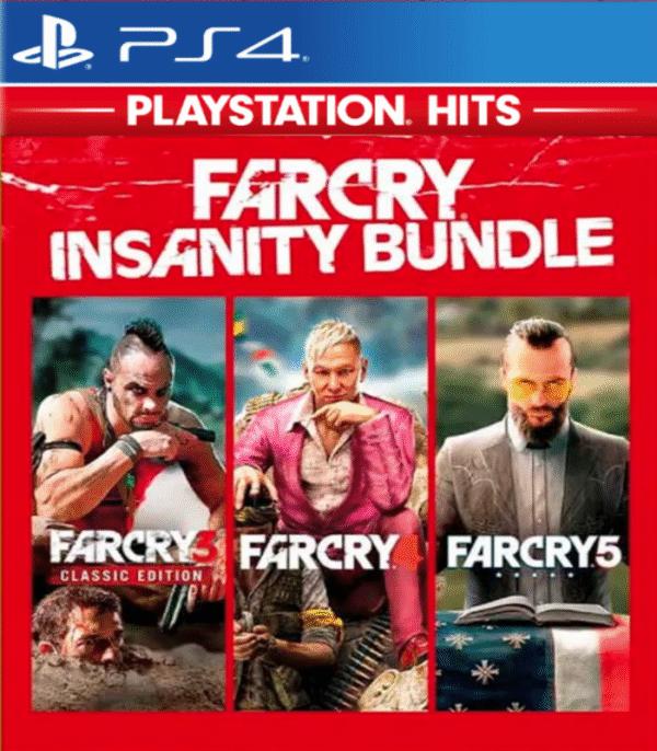 Far Cry Insanity Bundle (Far Cry 3, 4 e 5) – Mídia Digital – PS4